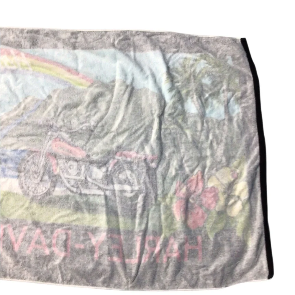 Harley-Davidson Hawaii Beach Towel Folds In Drawstring Bag